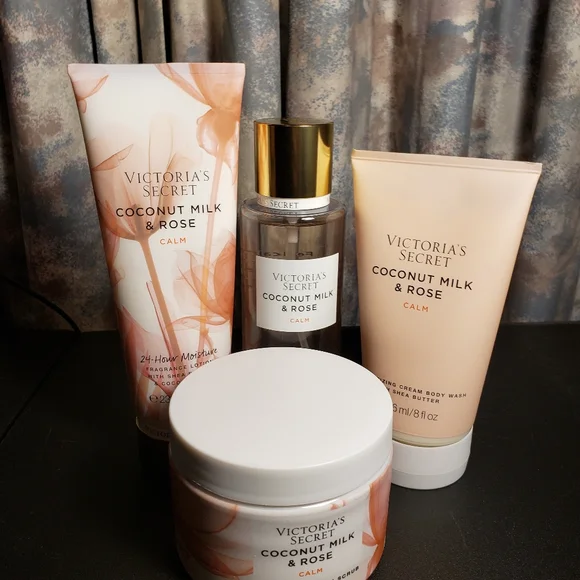 4 PC VICTORIA'S SECRET COCONUT MILK & ROSE - Picture 3 of 3